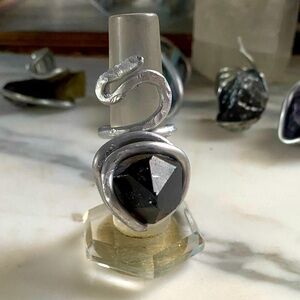 Statement Raw Smoky Quartz Ring